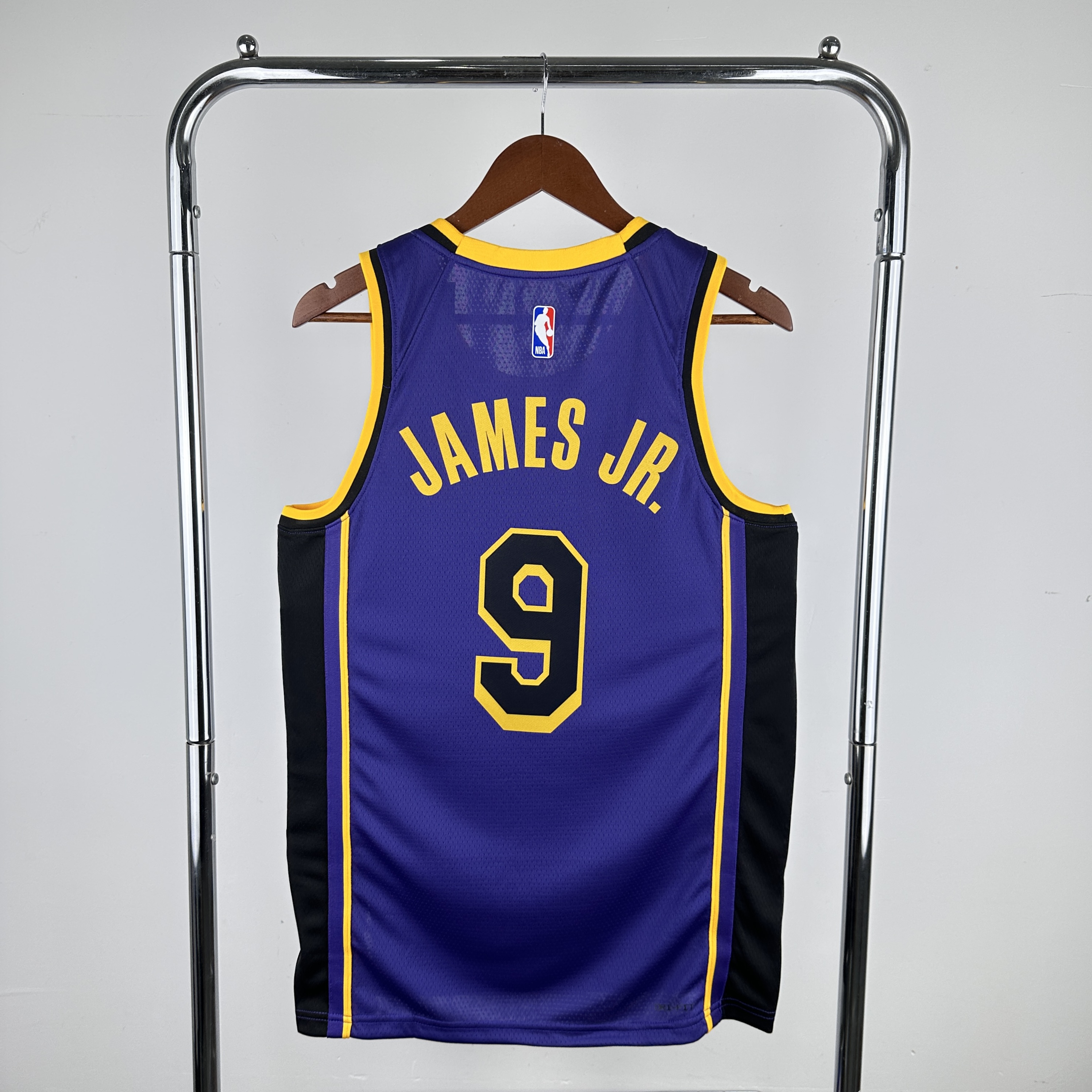 Men Los Angeles Lakers #9 James JR. Stitched purple NBA 2024 Jersey